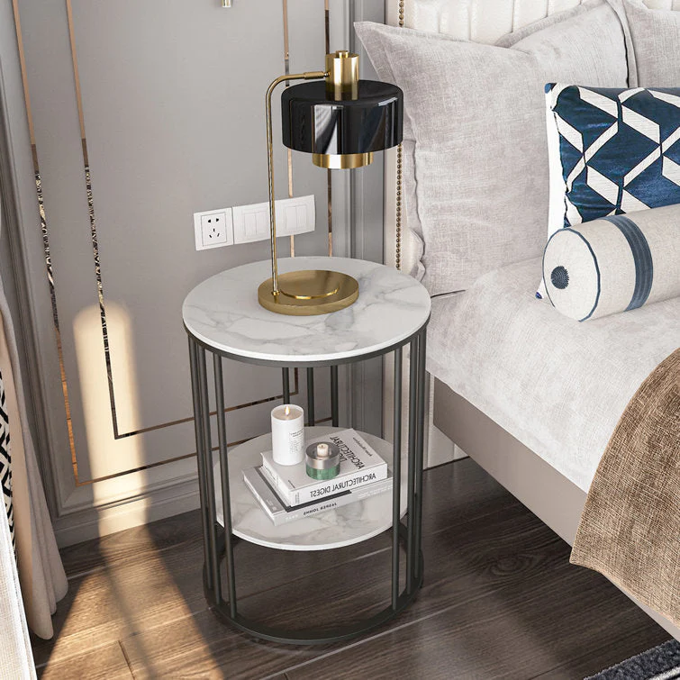 2-Tier Round Shape Modern Designer End Side Table - Image 4