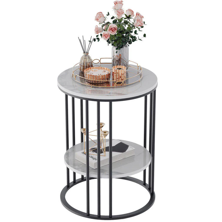 2-Tier Round Shape Modern Designer End Side Table - Image 7
