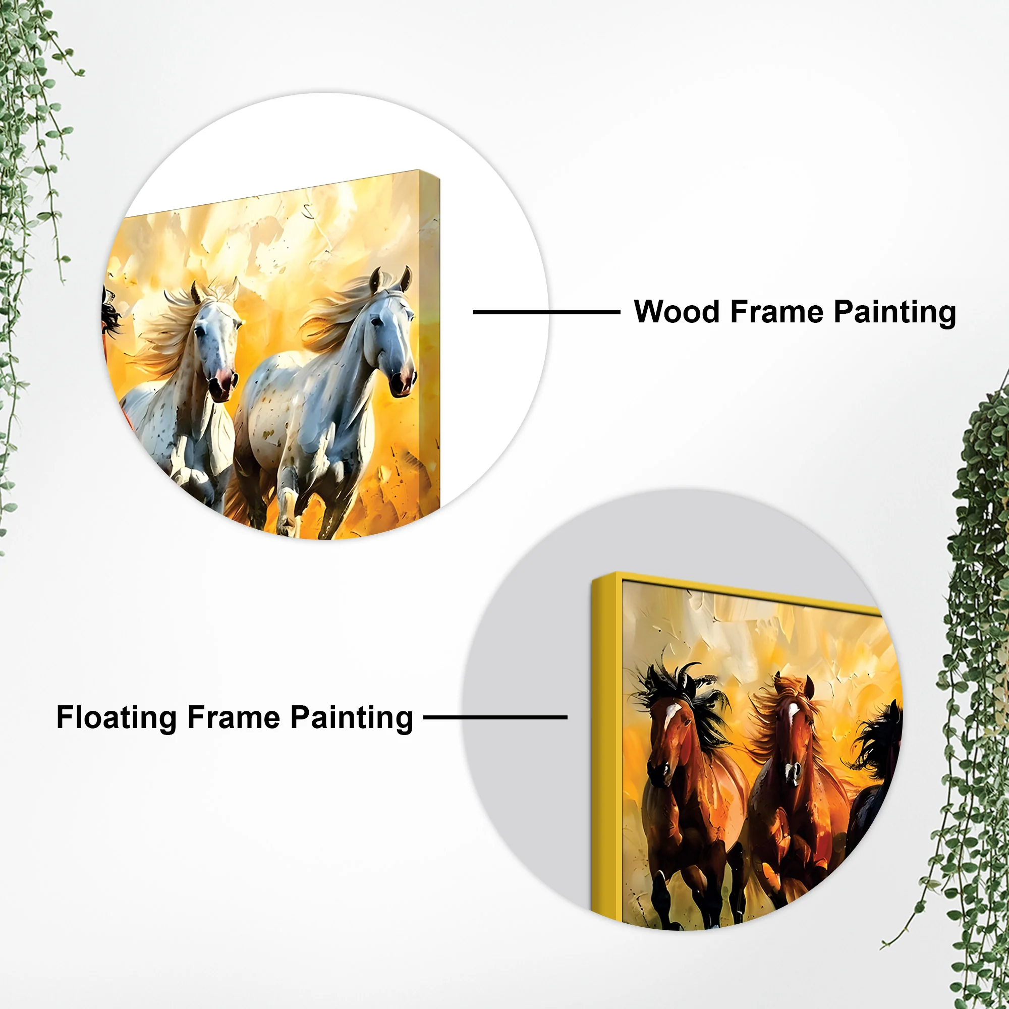 3D Art Seven Majestic Horses Canvas wall Painting - Image 6
