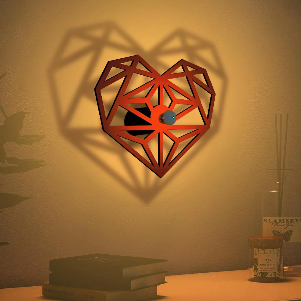3D heart Shape Design Shadow Lamp - Image 4