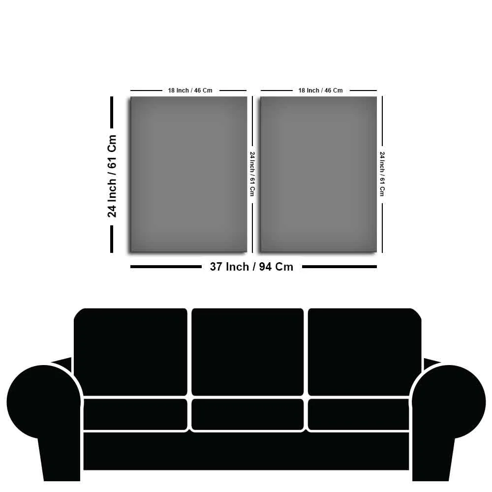3D Wooden Texture Canvas Wall Painting of Two Pieces - Image 7