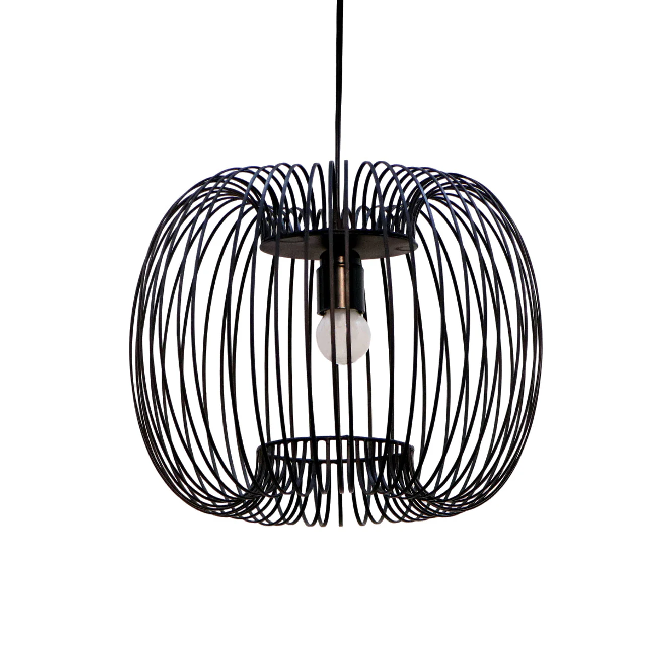 Modern Black Wire Ceiling Lamp for Living Room - Image 3