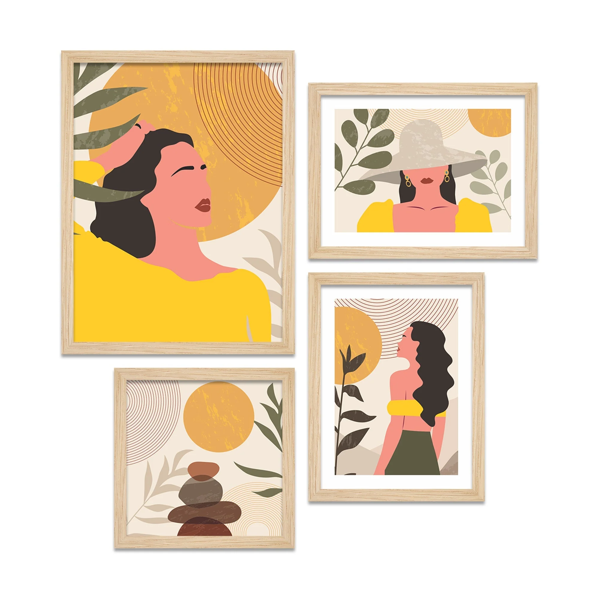 A Beautiful Girl Art Wall Frame Set of Four - Image 4