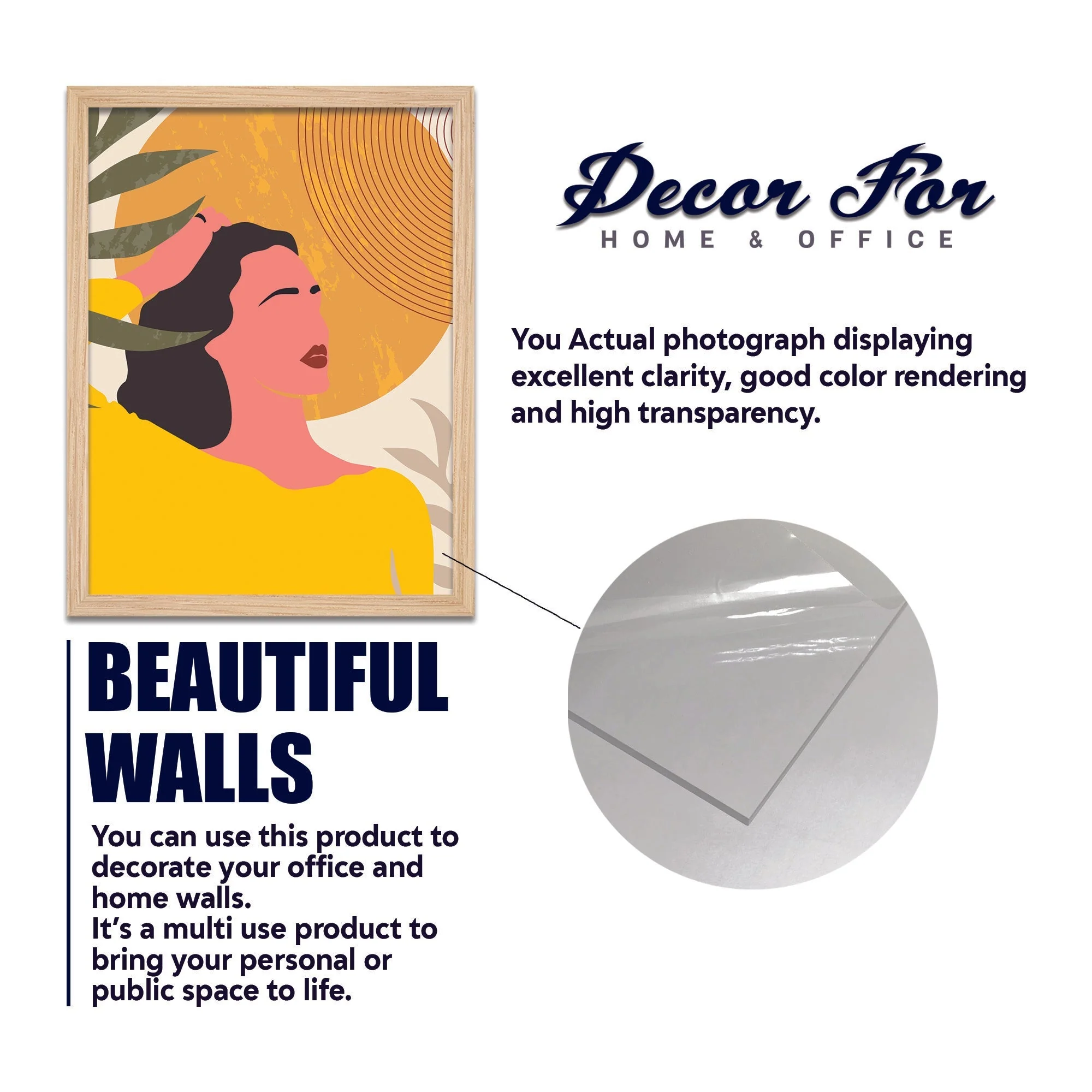 A Beautiful Girl Art Wall Frame Set of Four - Image 5