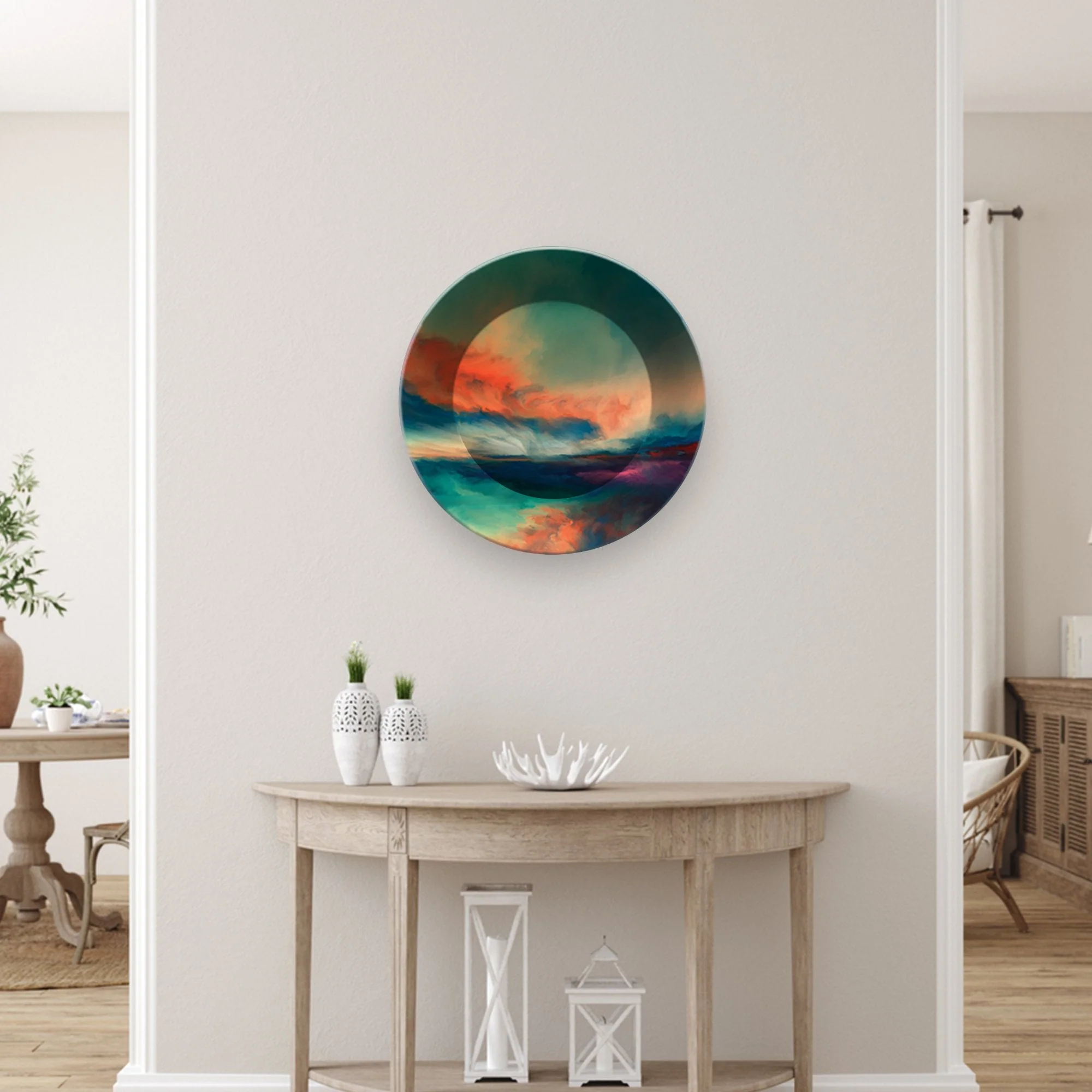 Beautiful Sky Wall Hanging Ceramic Plate - Image 2