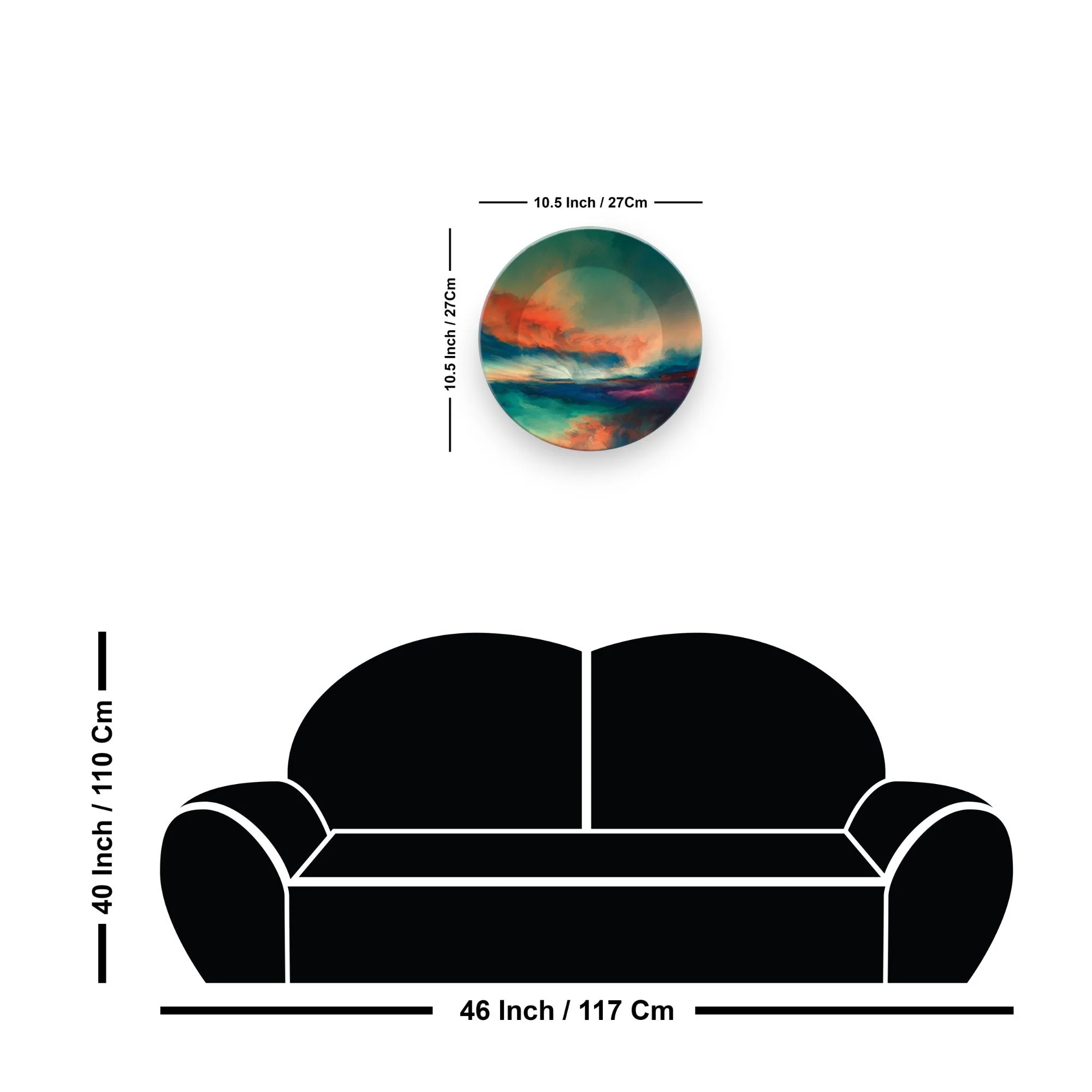 Beautiful Sky Wall Hanging Ceramic Plate - Image 7