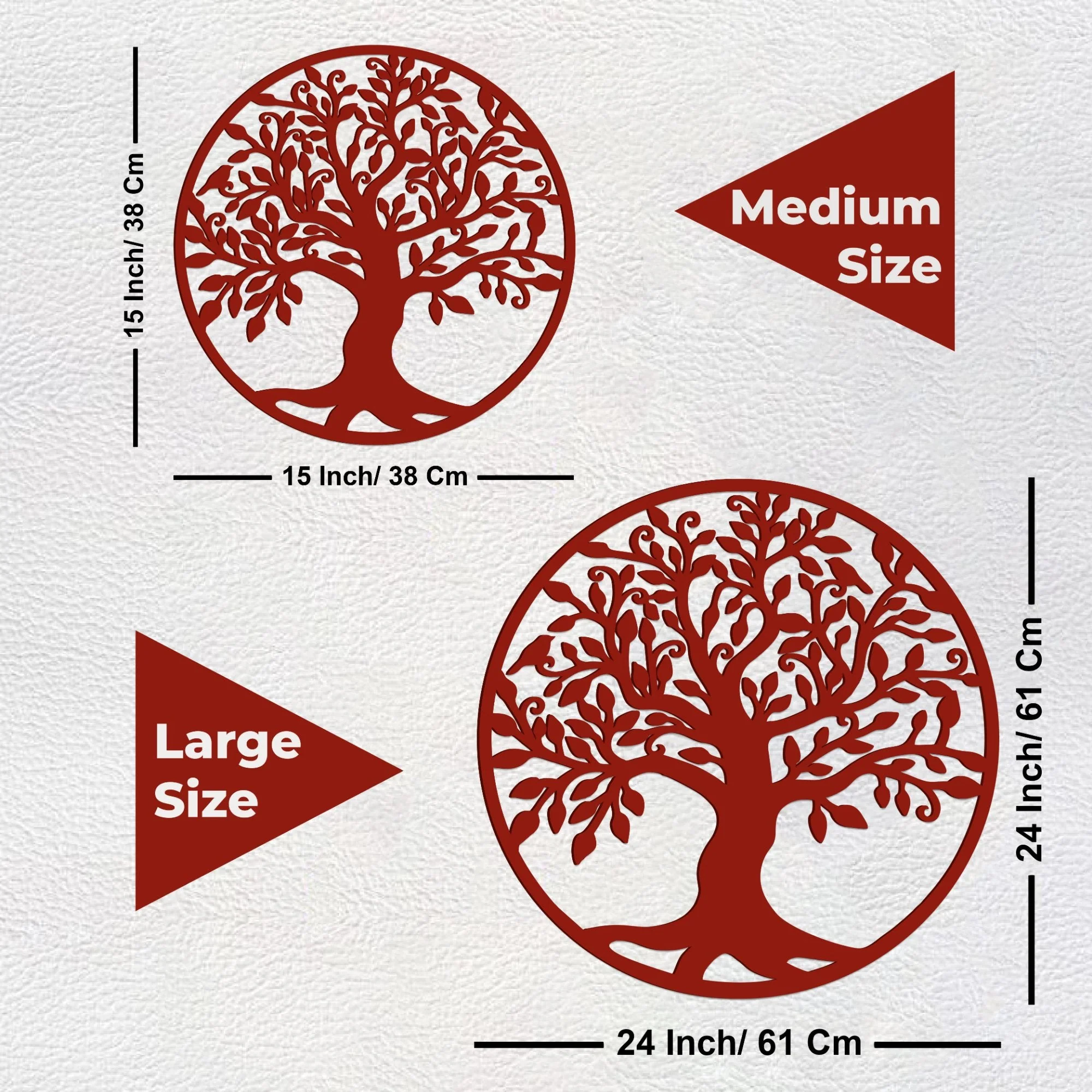 Big Tree Design in Circle Premium Quality Wooden Wall Hanging - Image 7