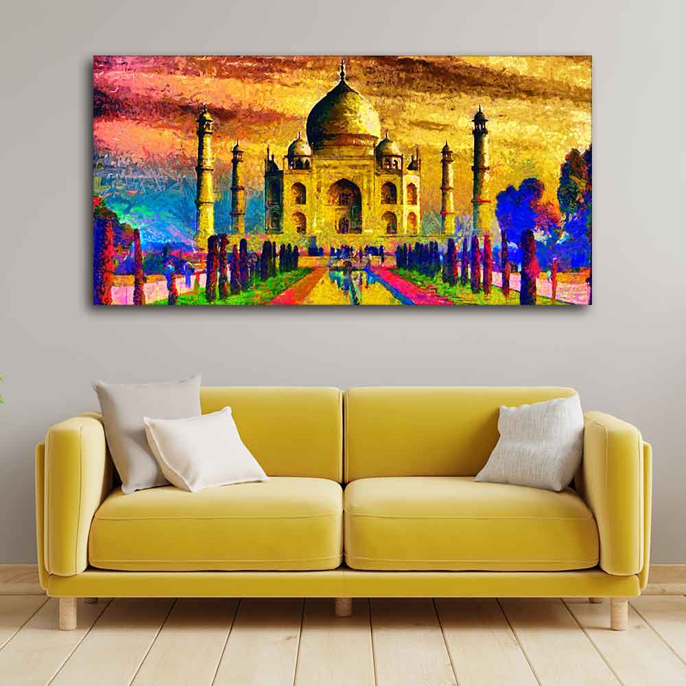Classic Wall Painting of Taj Mahal - Image 3