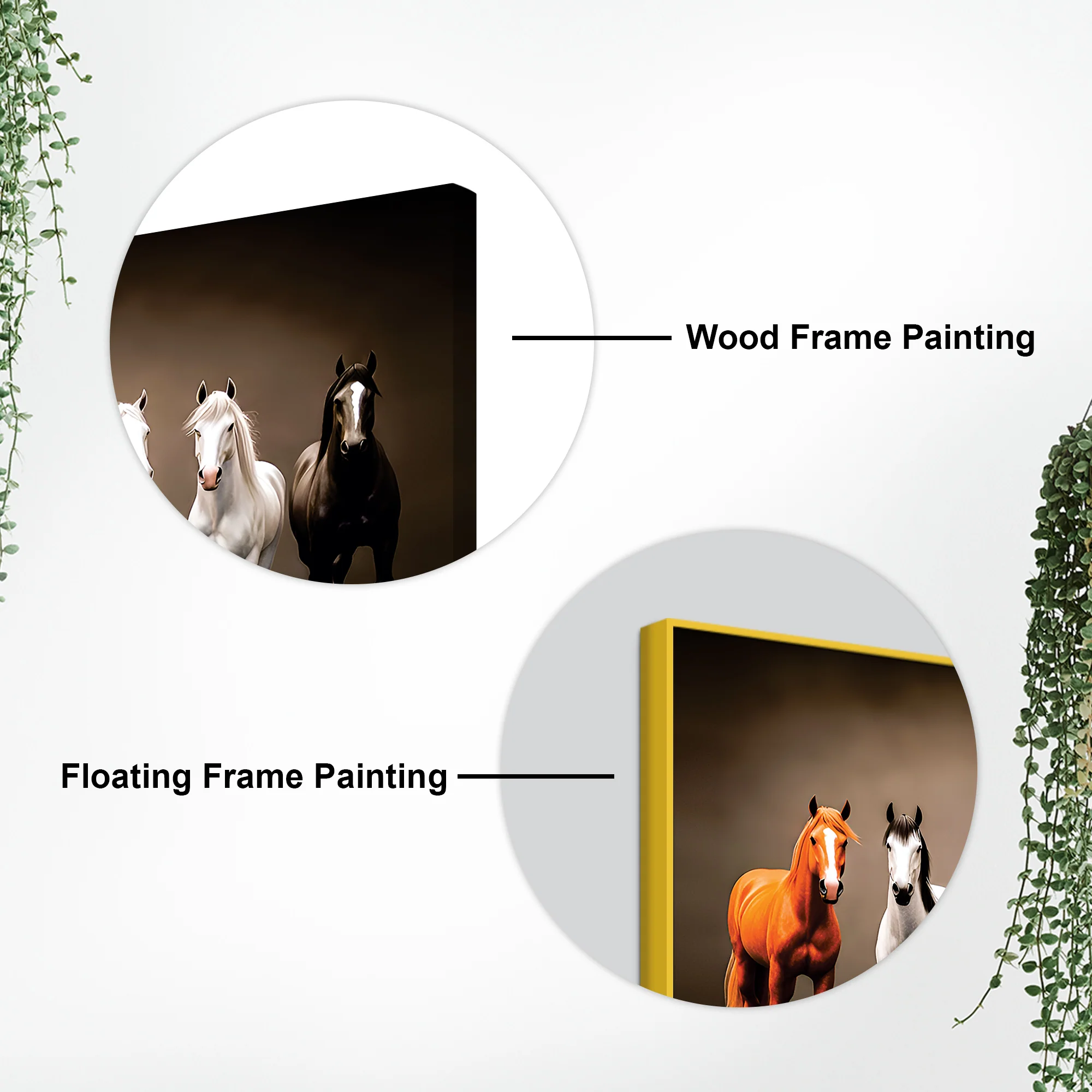 A Group of Diverse Horses Canvas Wall Painting - Image 5