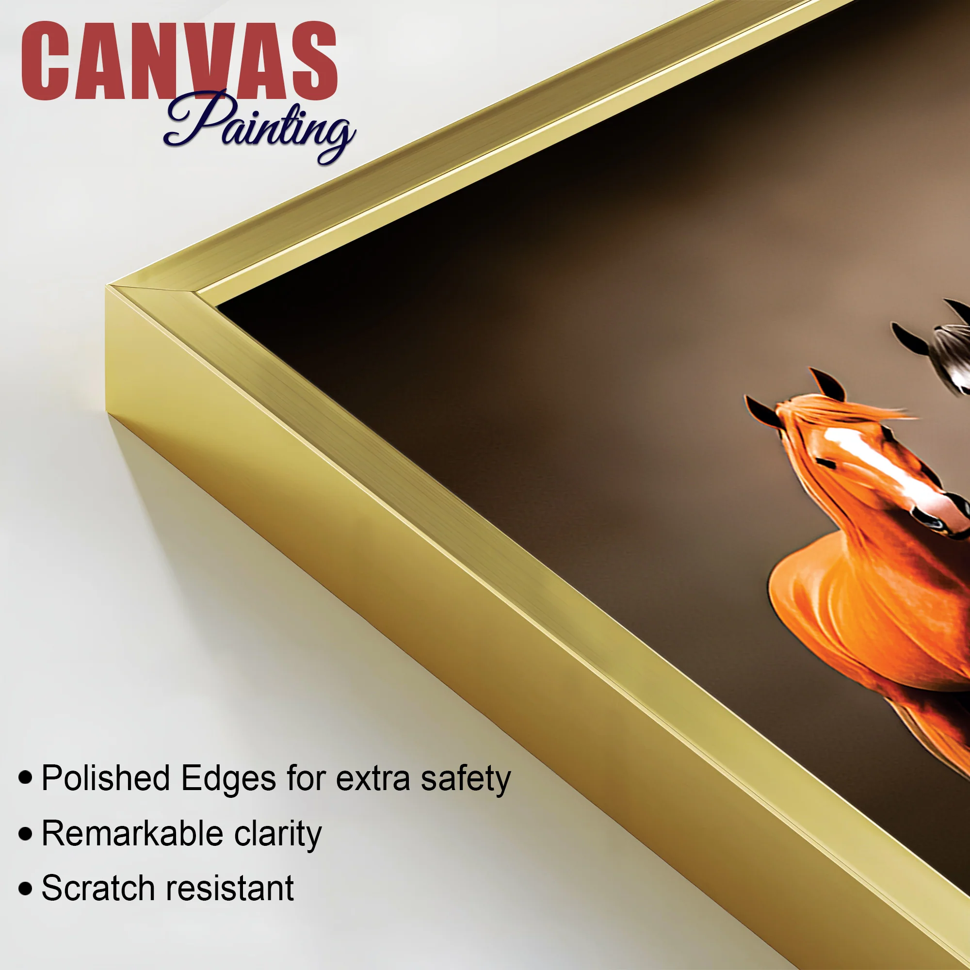 A Group of Diverse Horses Canvas Wall Painting - Image 6
