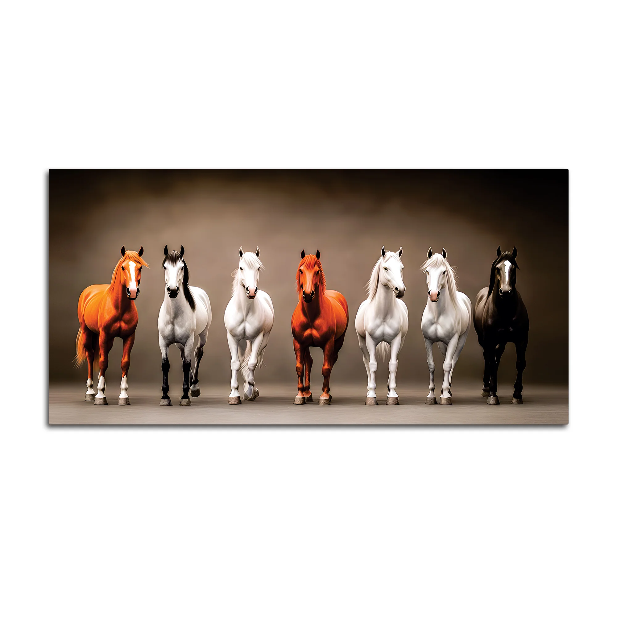 A Group of Diverse Horses Canvas Wall Painting - Image 7