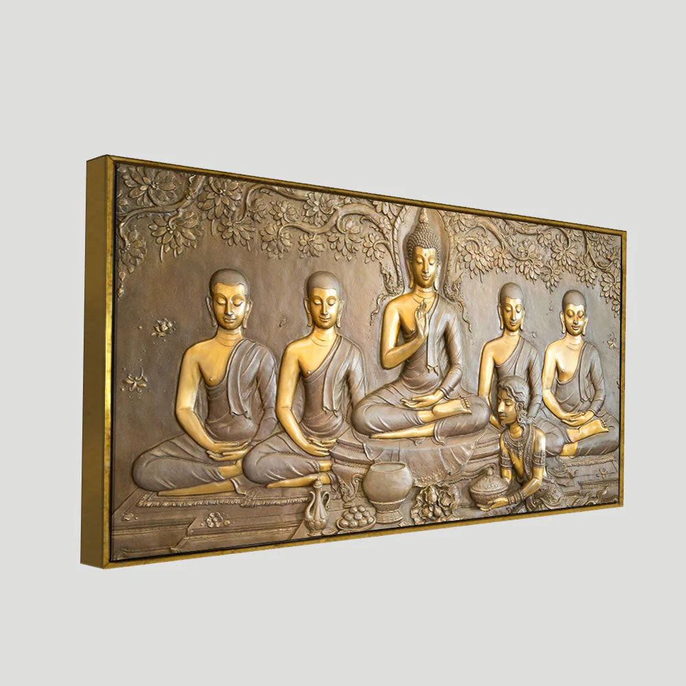 A Premium Golden Buddha Spiritual Canvas Wall Painting - Image 5
