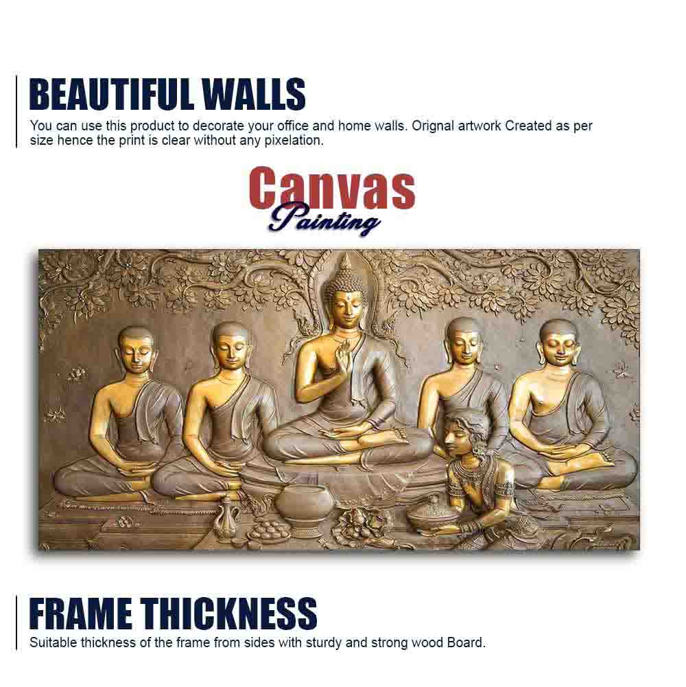A Premium Golden Buddha Spiritual Canvas Wall Painting - Image 6