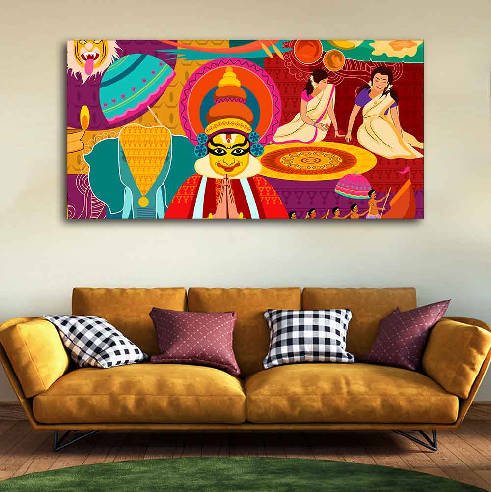 Premium Wall Painting of Celebration Onam Festival - Image 3