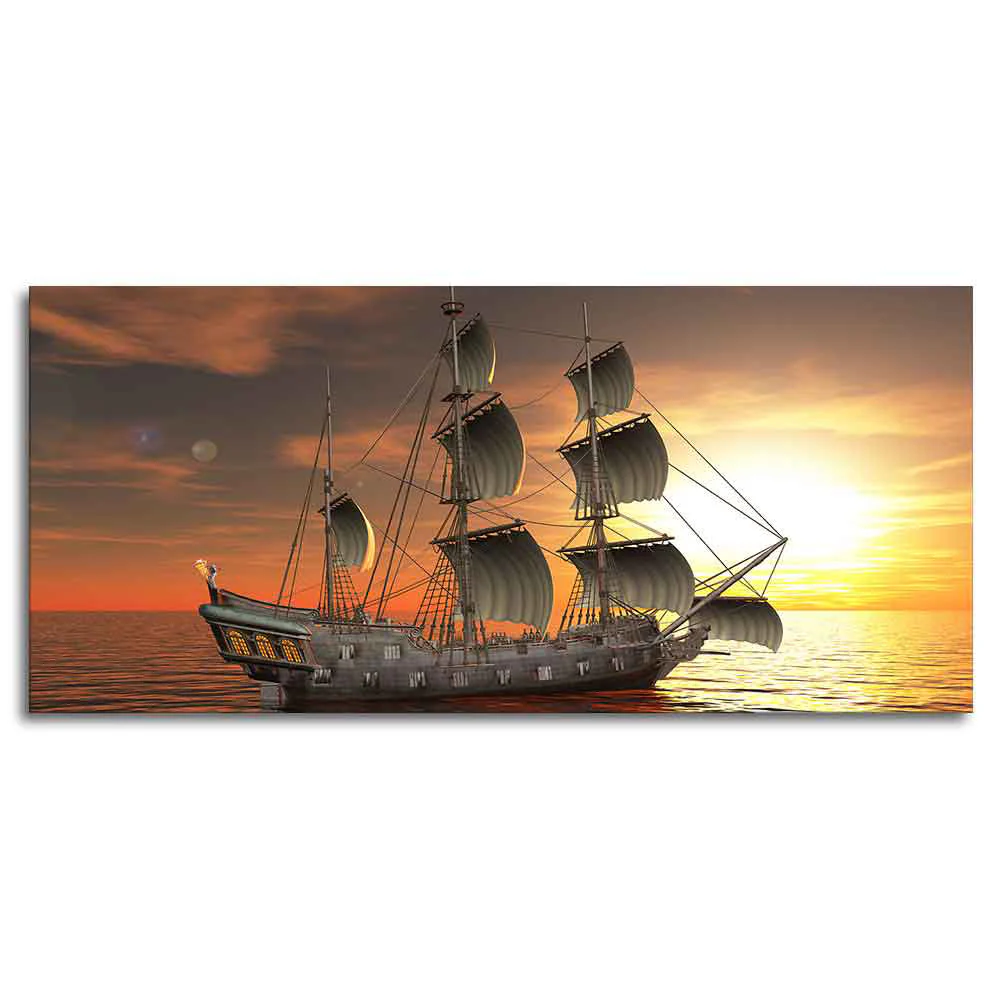 A Sailing Boat Premium Canvas Wall Painting - Image 5