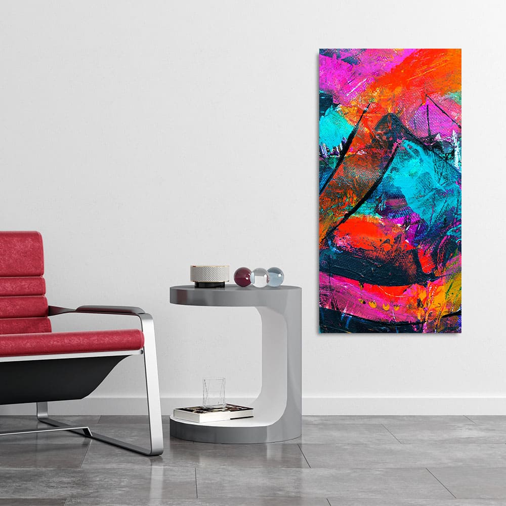 Abstract Acrylic Colorful Beautiful Textured Design Premium Canvas Wall Painting - Image 2
