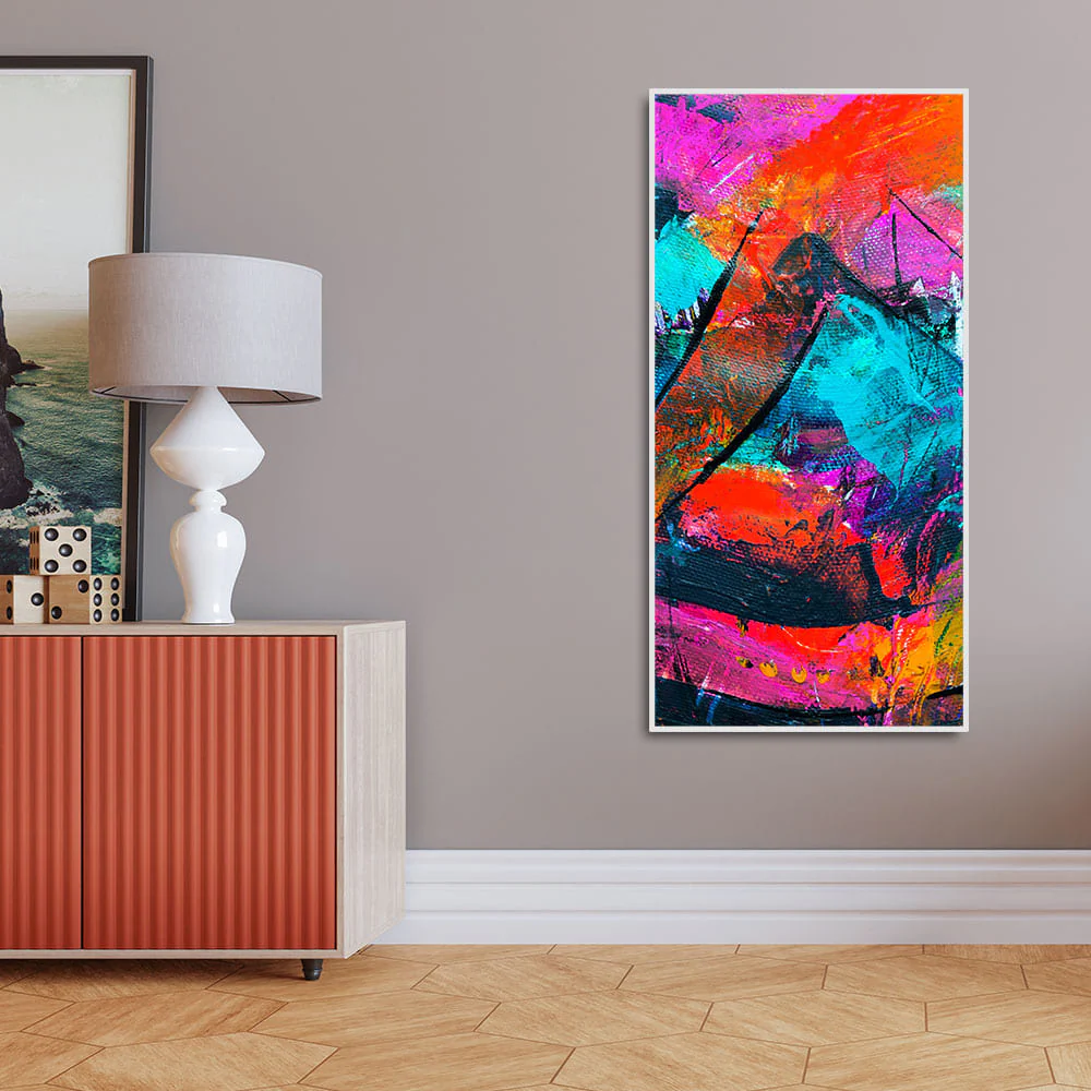 Abstract Acrylic Colorful Beautiful Textured Design Premium Canvas Wall Painting - Image 3
