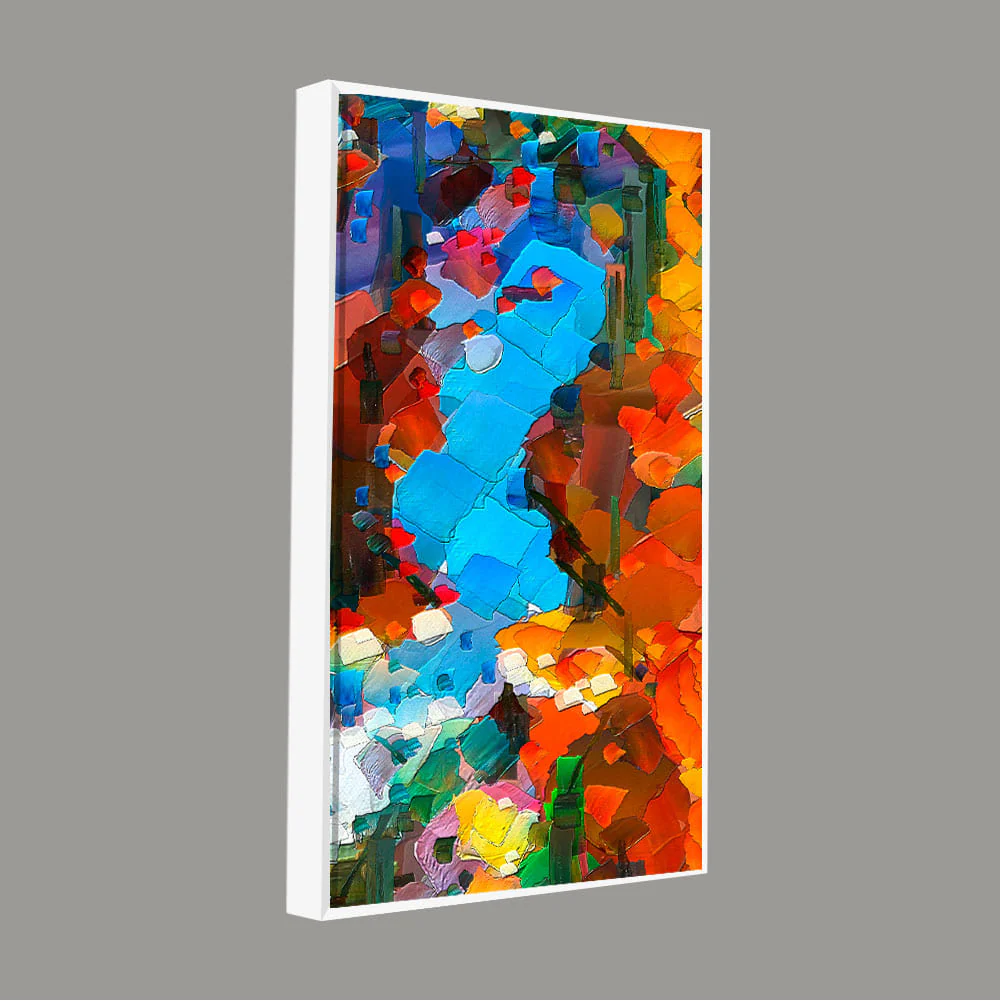 Abstract Acrylic Colorful Textured Canvas Wall Painting - Image 5