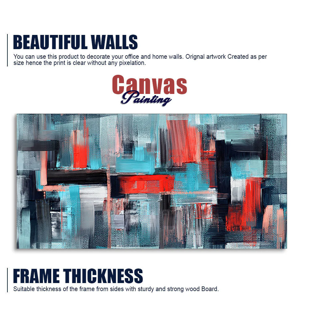 Abstract Art Colorful Strokes Canvas Wall Painting - Image 6