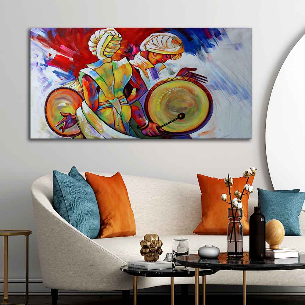 Abstract Art Folk Dance Wall Painting - Image 2