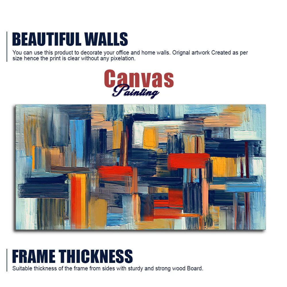 Abstract art of Colorful Texture Premium Canvas Wall Painting - Image 6