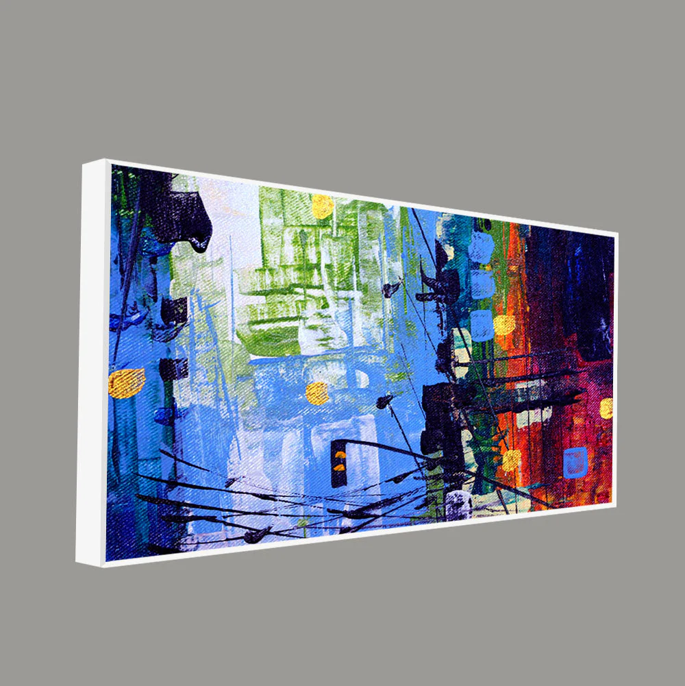 Abstract Art Premium Canvas Wall Painting of Cityscape - Image 5