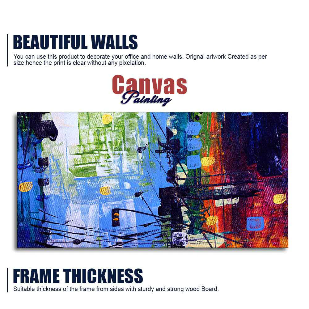 Abstract Art Premium Canvas Wall Painting of Cityscape - Image 6