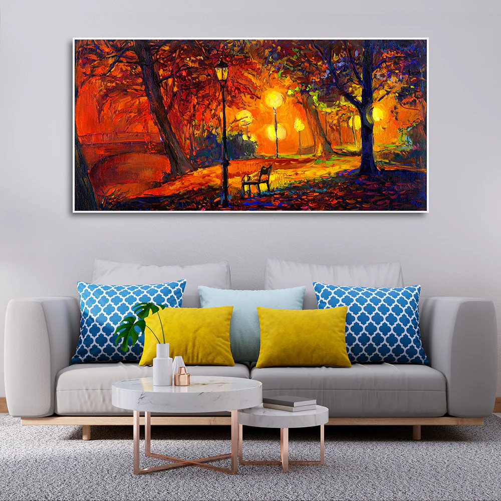 Abstract Art scenery of Park Wall Painting - Image 3