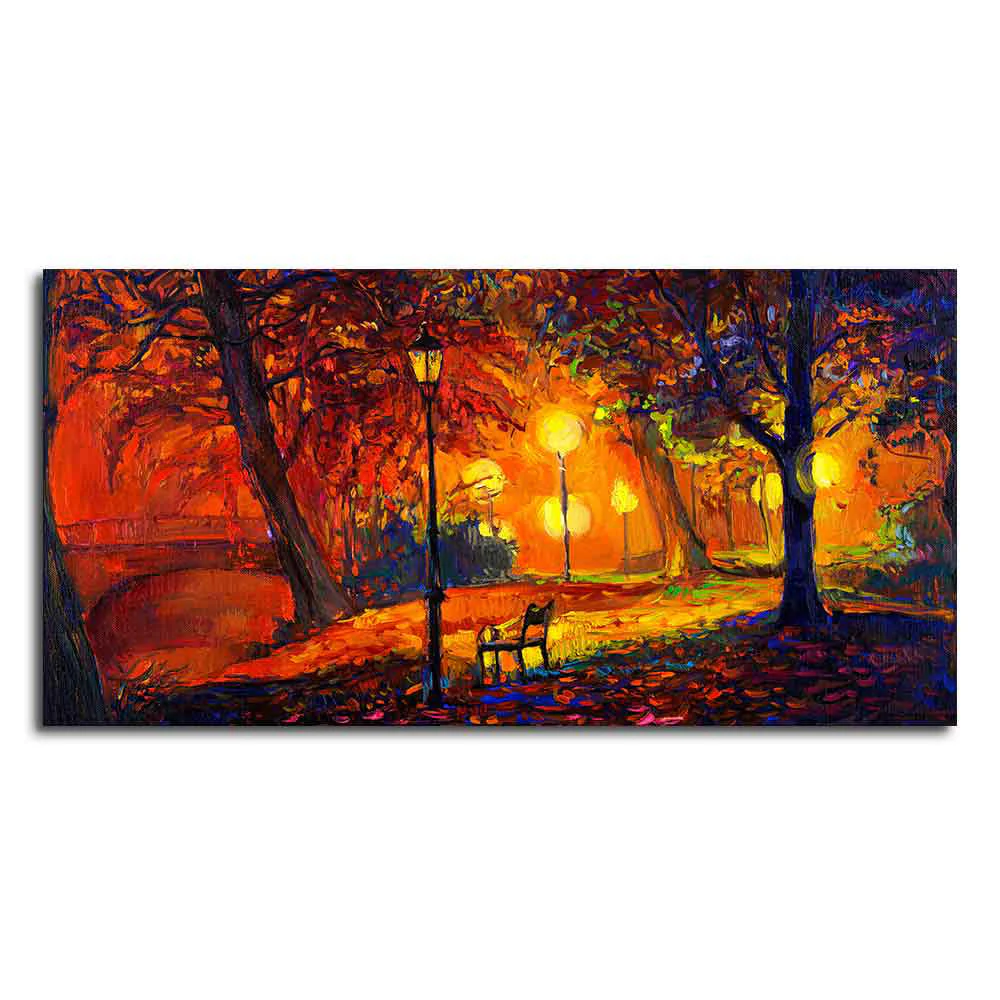 Abstract Art scenery of Park Wall Painting - Image 4