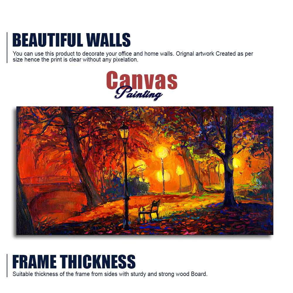 Abstract Art scenery of Park Wall Painting - Image 6