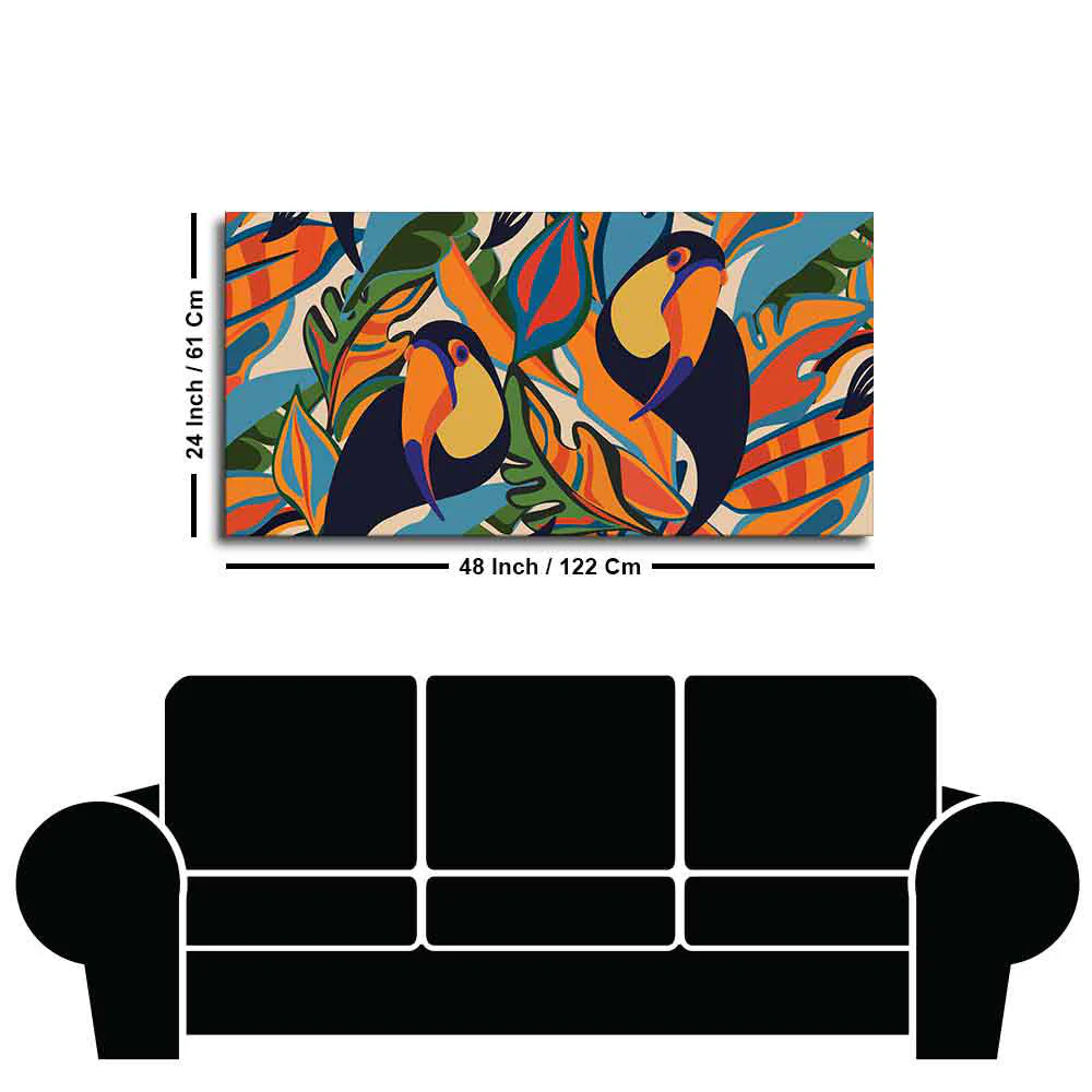 Abstract Art Toucans Wall Painting - Image 7