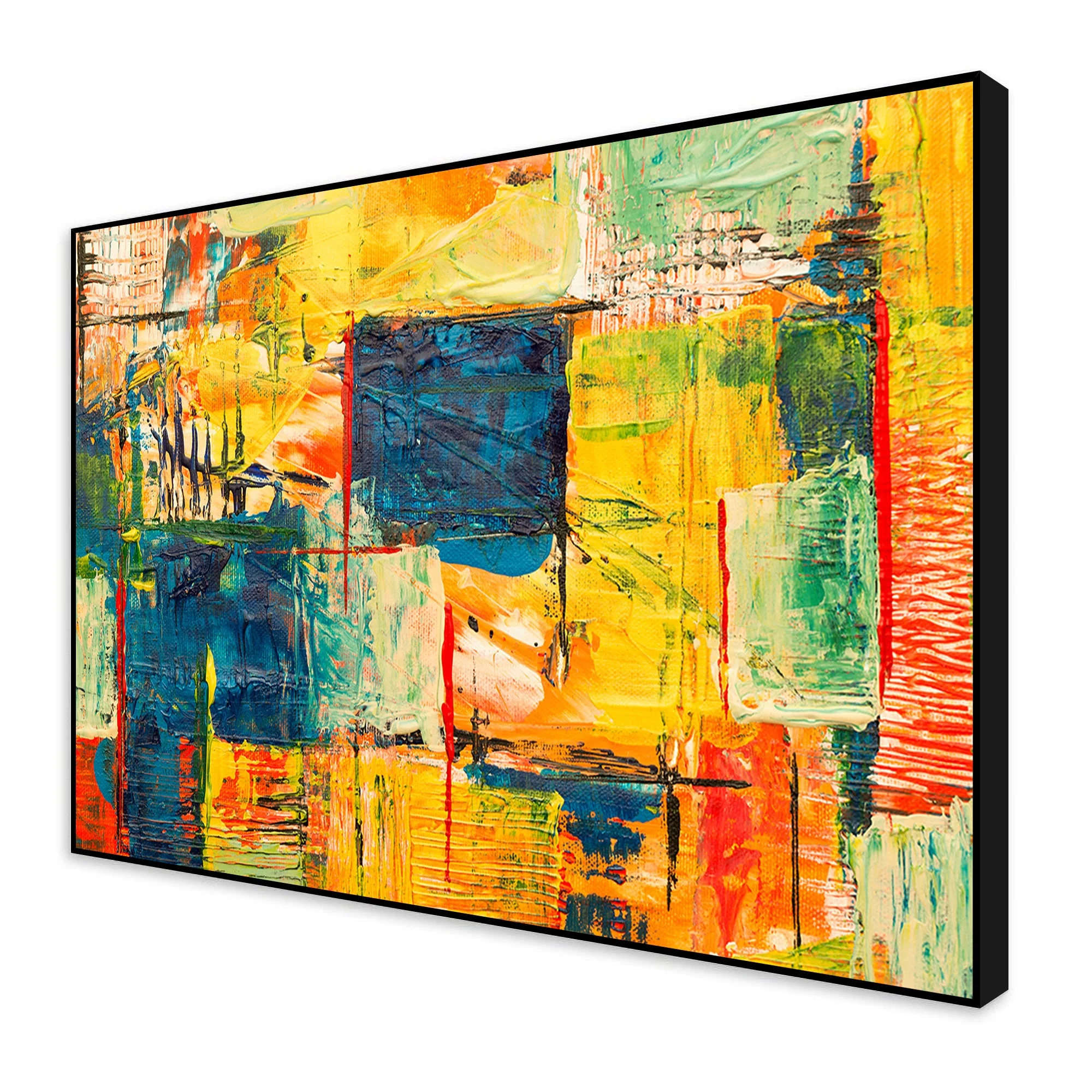 Abstract Art Wall Painting Floating Canvas - Image 6
