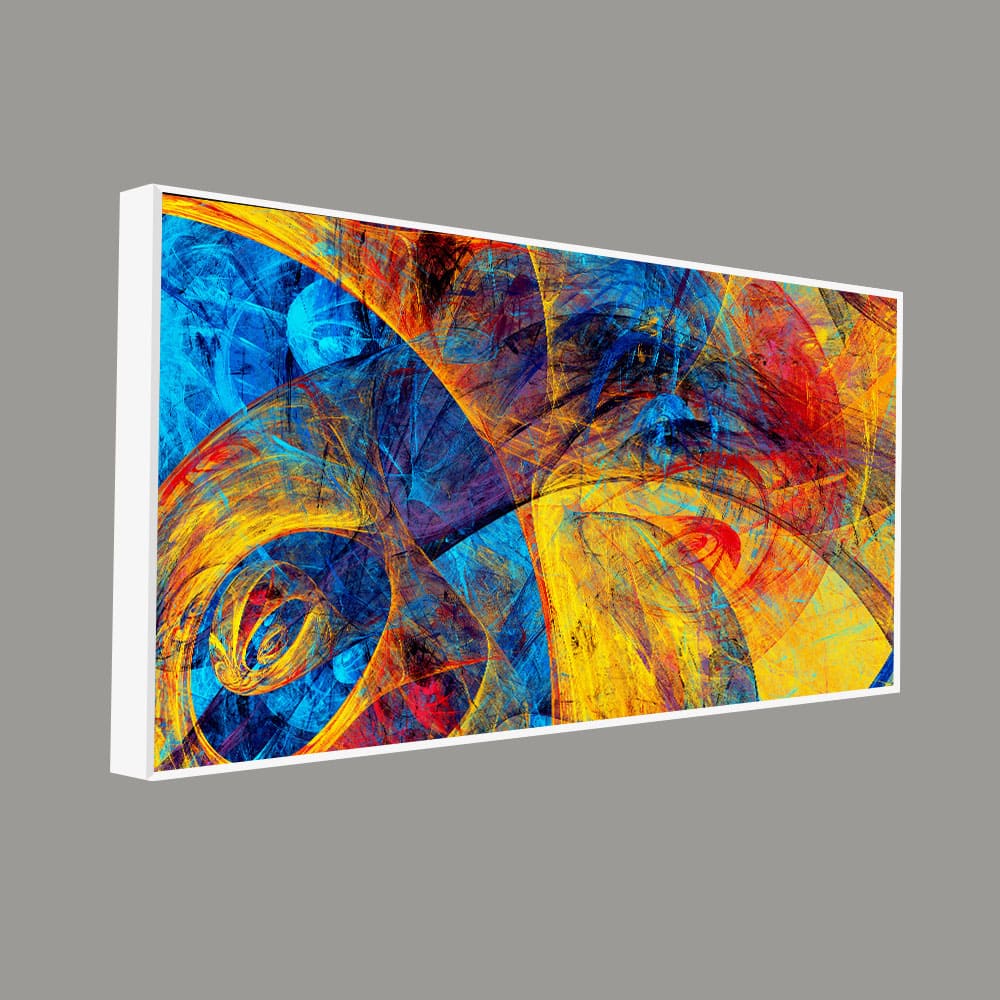 Abstract Beautiful Colorful Textured Design Premium Canvas Wall Painting - Image 5