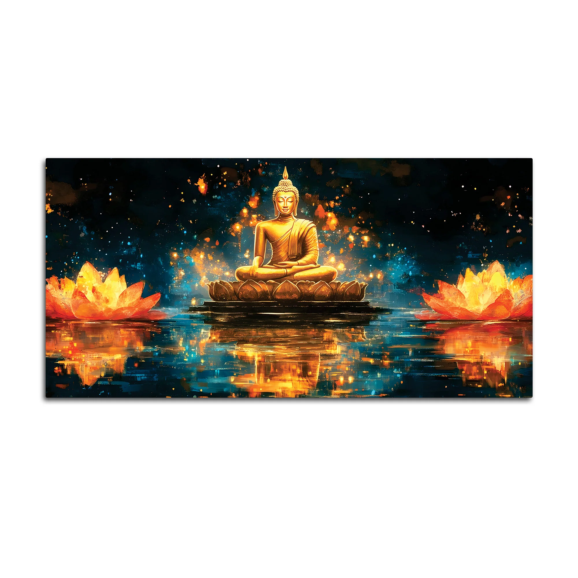 Abstract Buddha Wall Painting – Meditation Room Decor - Image 4
