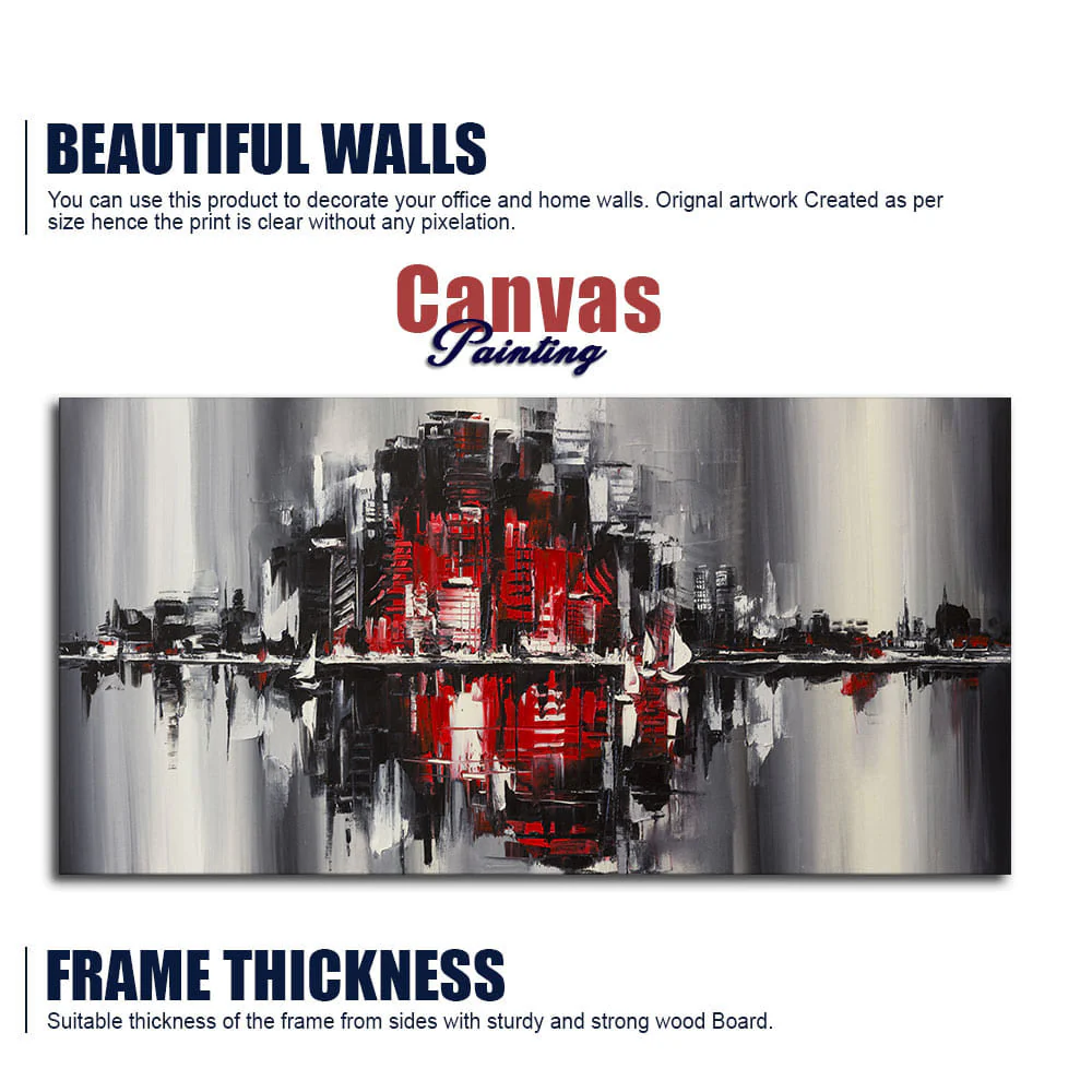 Abstract City Skyline Premium Wall Painting - Image 6