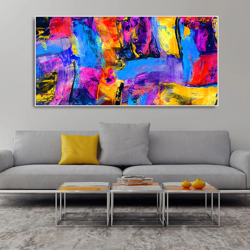 Abstract Color Texture Art Premium Canvas Wall Painting - Image 3