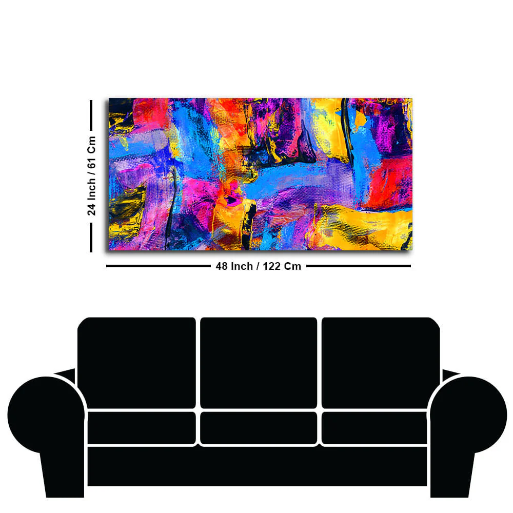 Abstract Color Texture Art Premium Canvas Wall Painting - Image 7