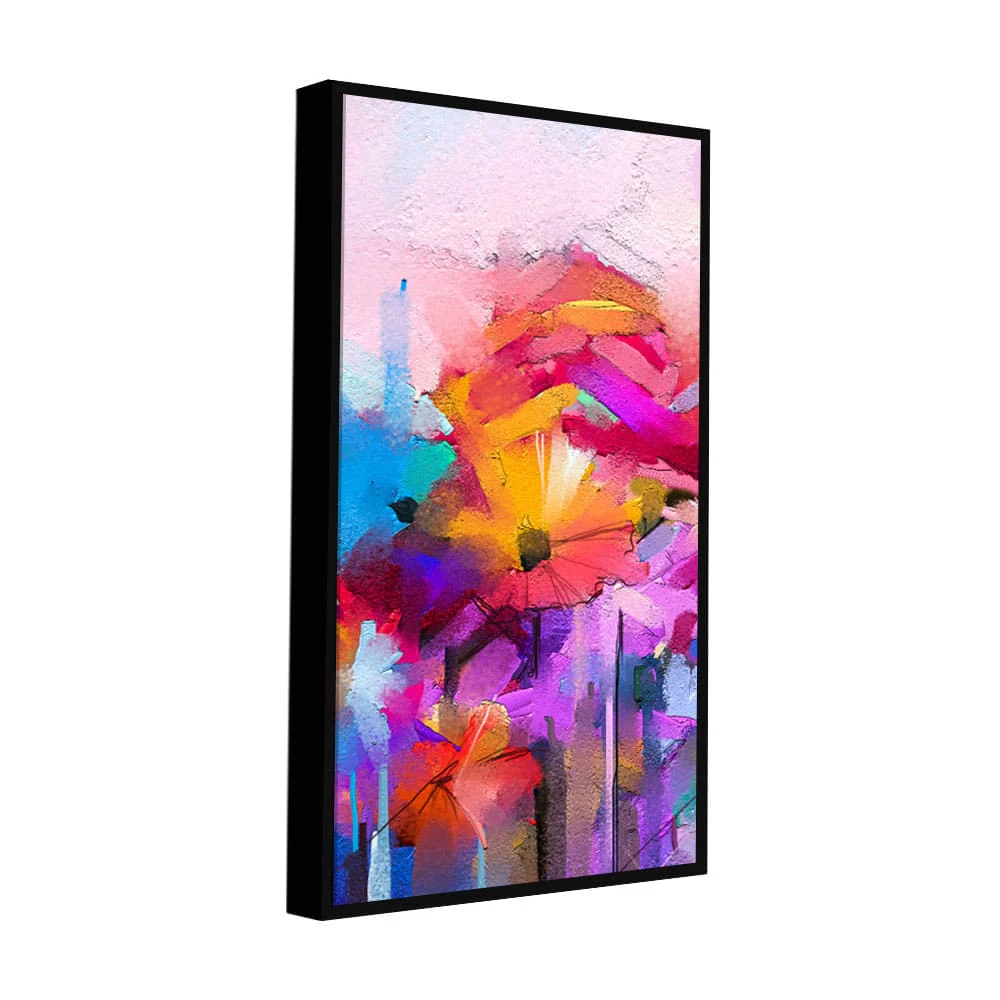 Abstract Colorful Acrylic Painting of Flowers - Image 5