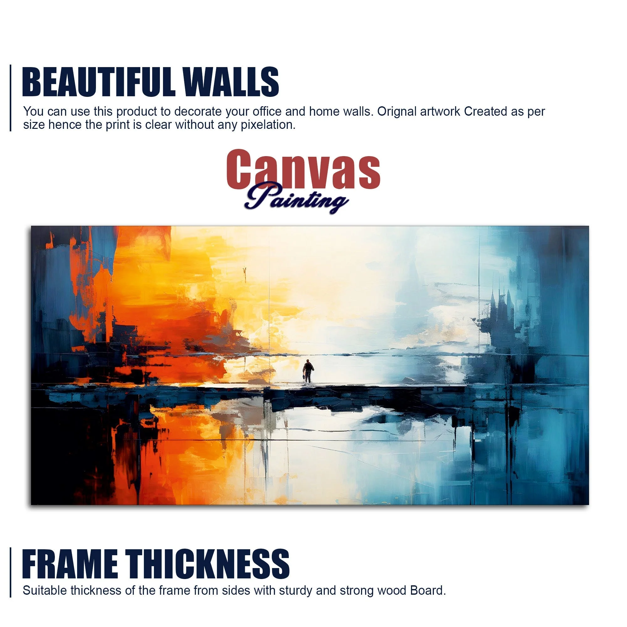 Abstract Colorful Artistic Art Canvas Wall Painting - Image 6