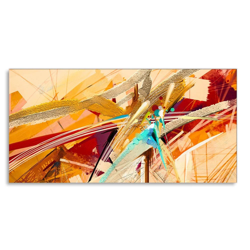 Abstract Colorful Oil Texture Canvas Wall Painting - Image 4