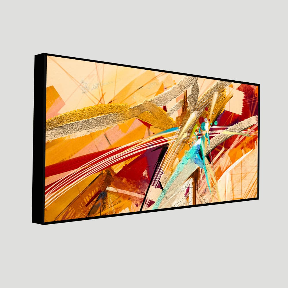 Abstract Colorful Oil Texture Canvas Wall Painting - Image 5