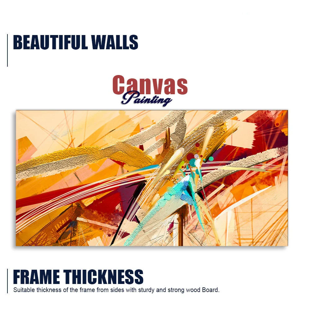 Abstract Colorful Oil Texture Canvas Wall Painting - Image 6