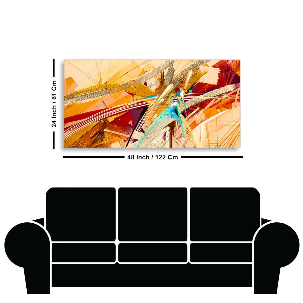 Abstract Colorful Oil Texture Canvas Wall Painting - Image 7