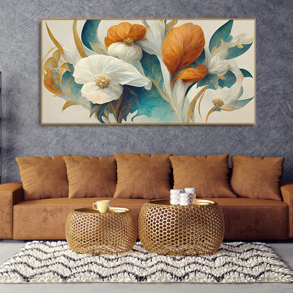 Abstract Colorful Spring Flower Texture Art Canvas Wall Painting - Image 3
