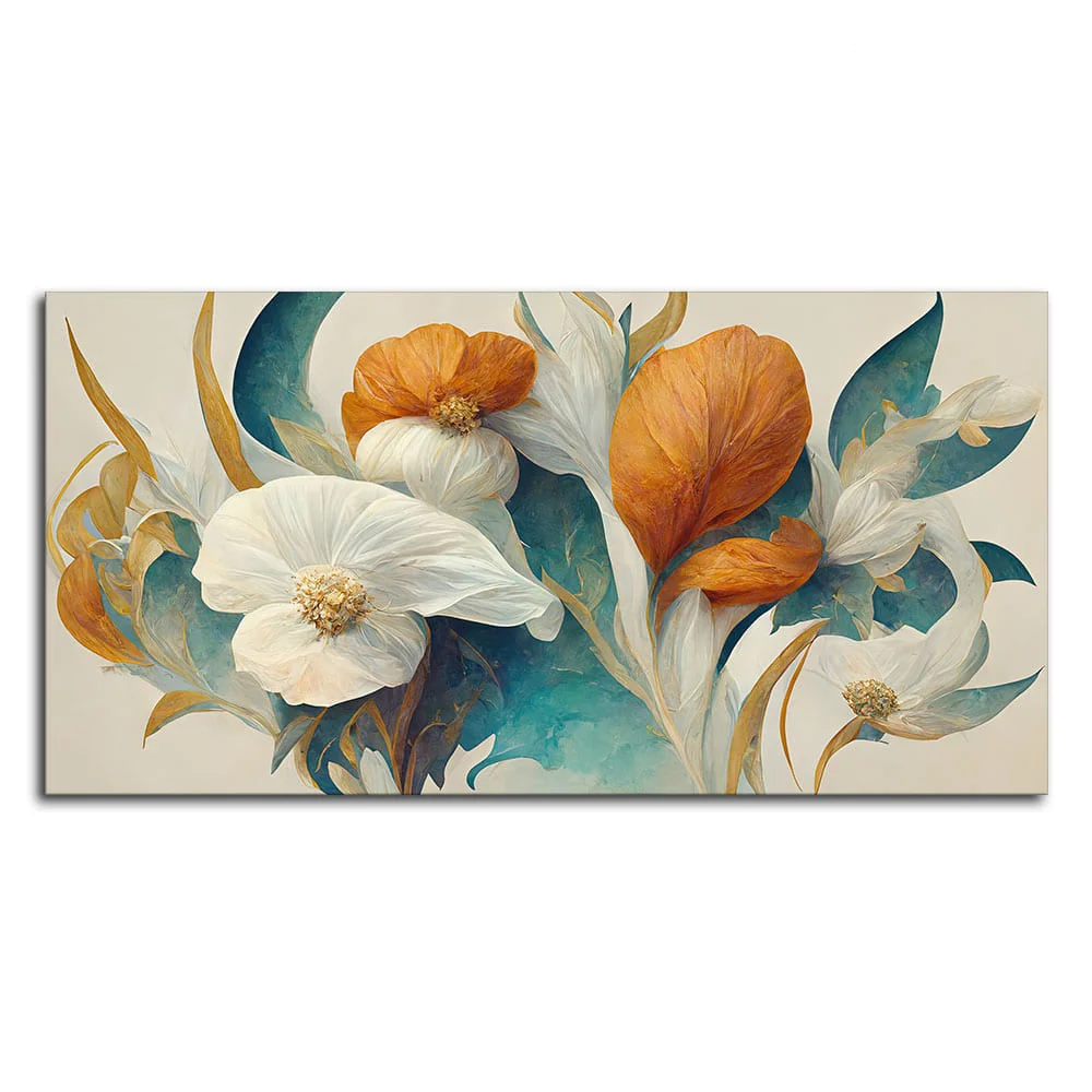 Abstract Colorful Spring Flower Texture Art Canvas Wall Painting - Image 4