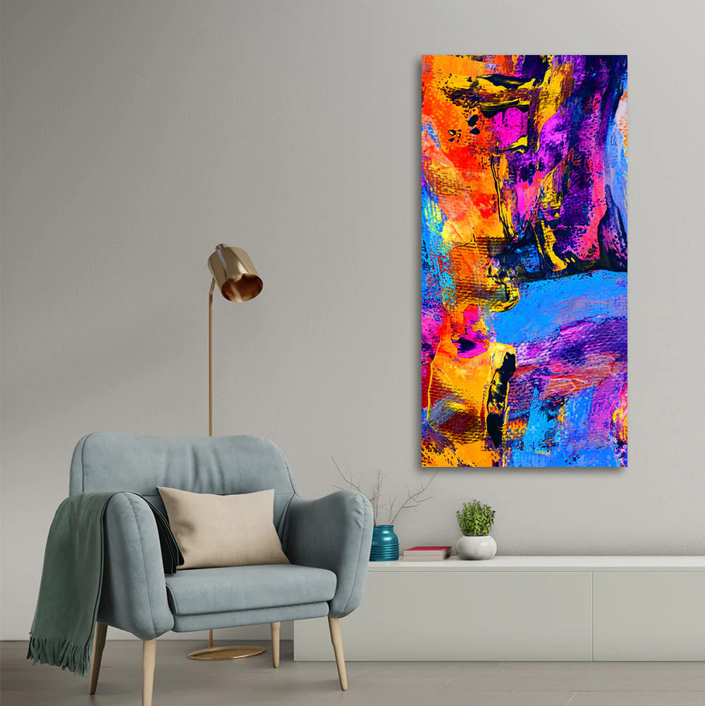 Abstract Colorful Texture Art Premium Canvas Wall Painting - Image 2