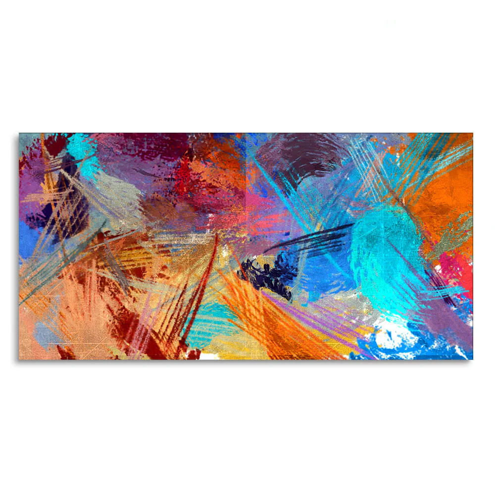 Abstract Colorful Textured Art Premium Canvas Wall Painting - Image 4