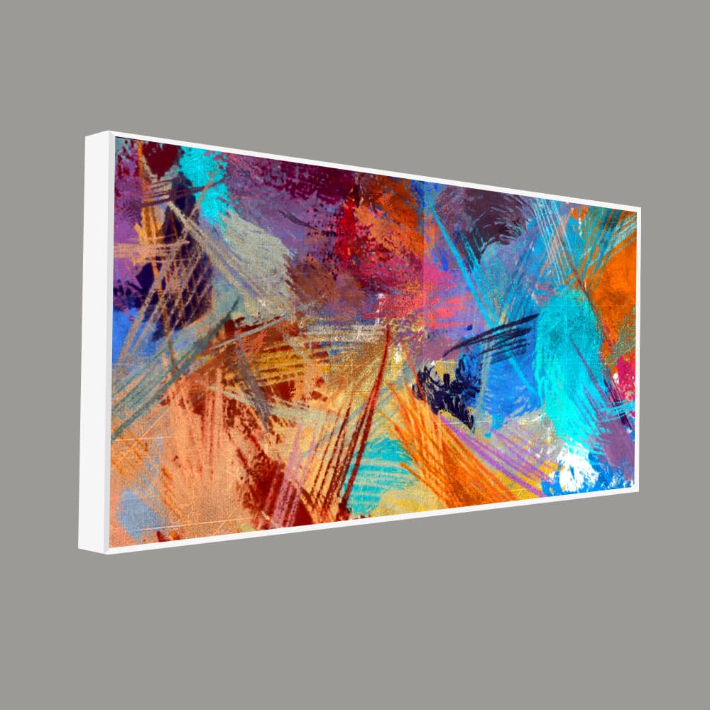 Abstract Colorful Textured Art Premium Canvas Wall Painting - Image 6