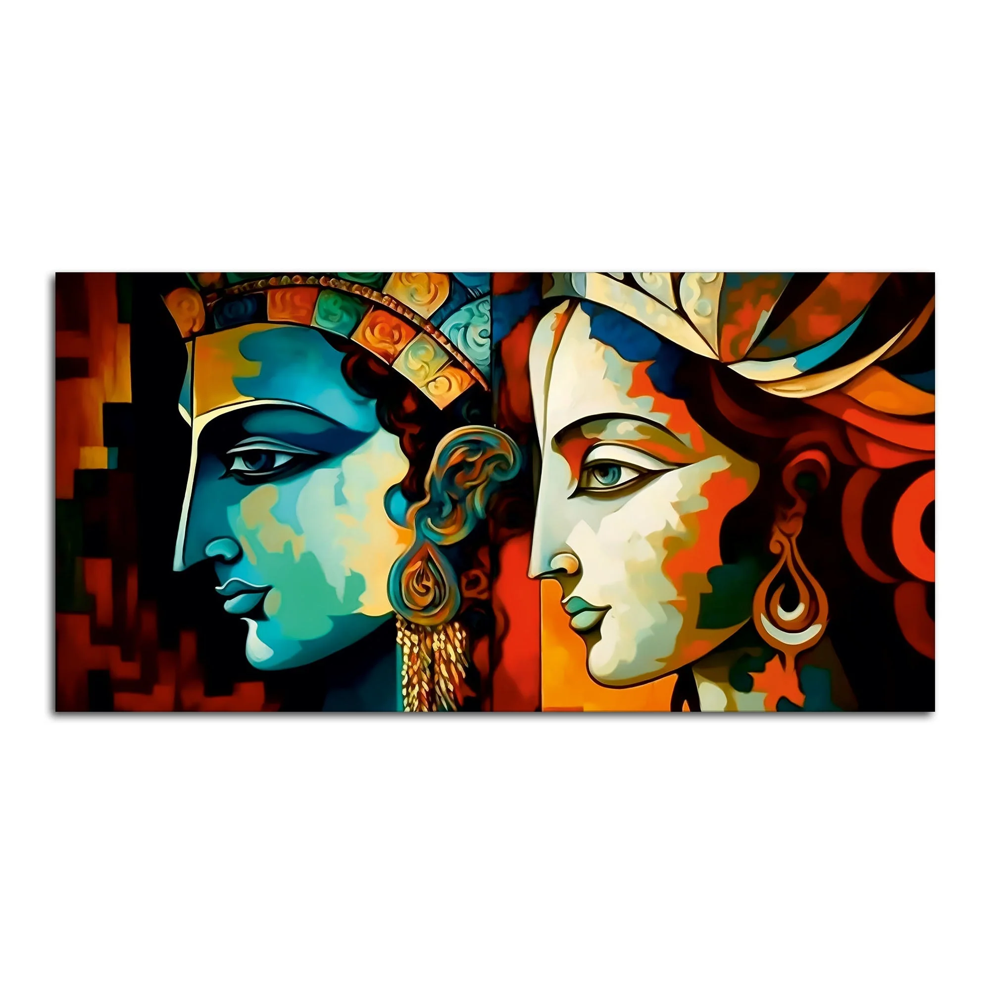 Abstract Colorful Textured Canvas Wall Painting - Image 4