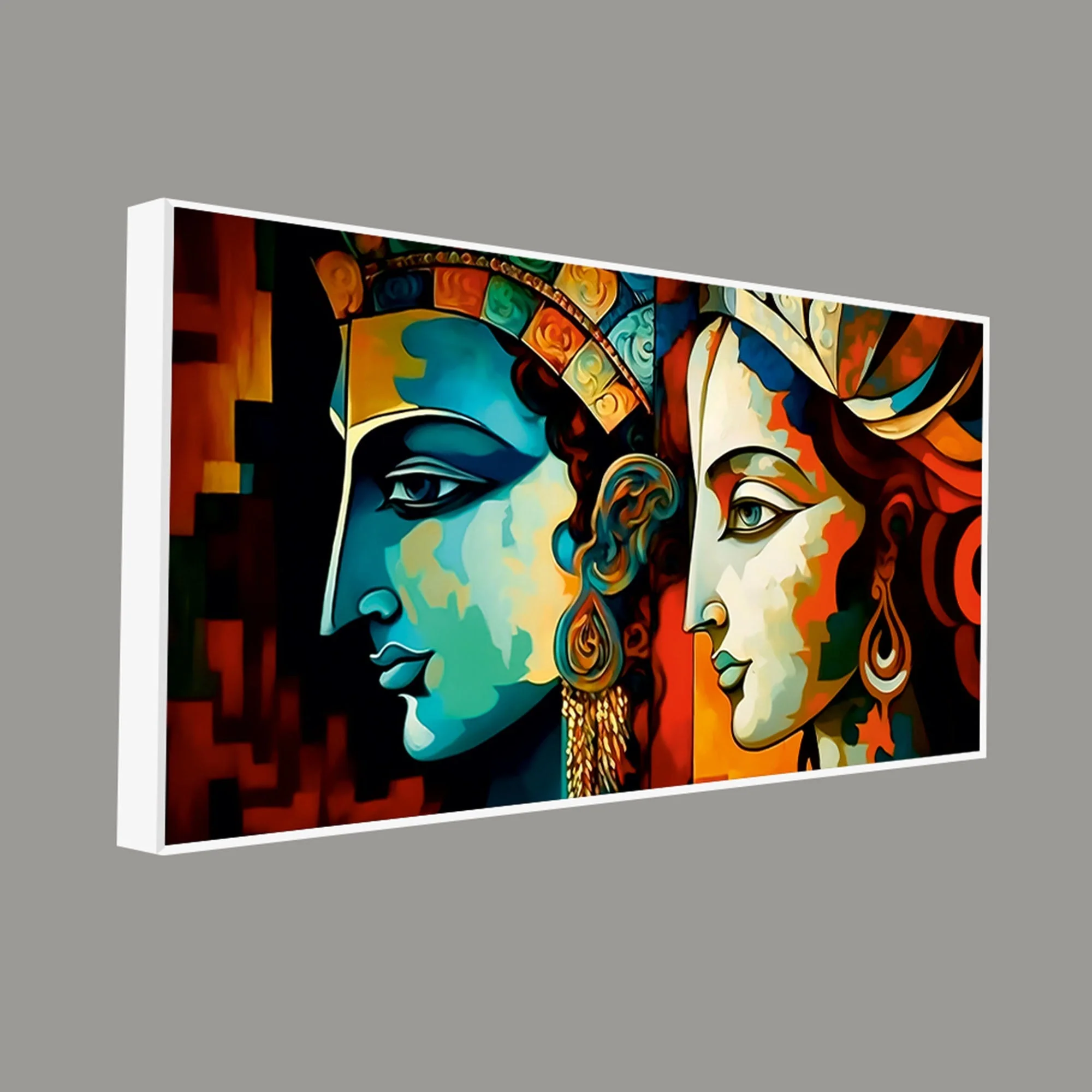 Abstract Colorful Textured Canvas Wall Painting - Image 5